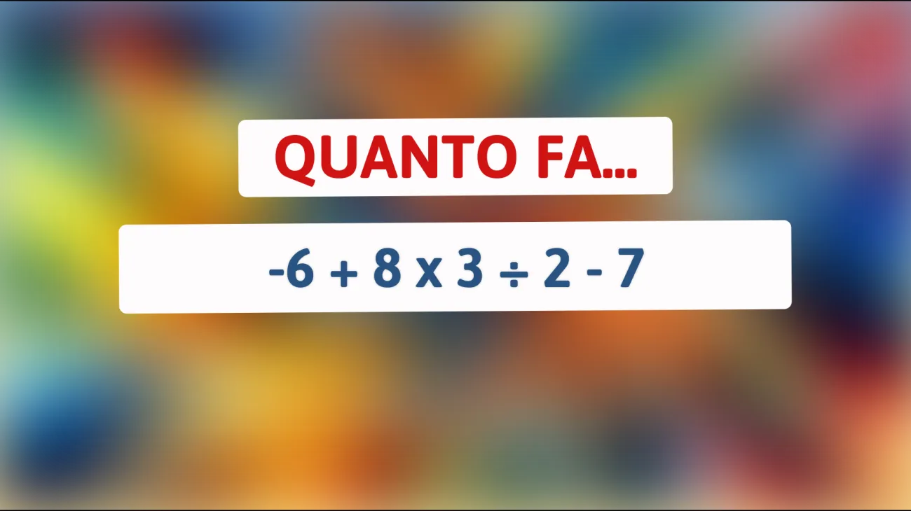 \"Sfida la tua mente: Riesci a risolvere questo indovinello matematico che solo le menti brillanti azzardano?\""
