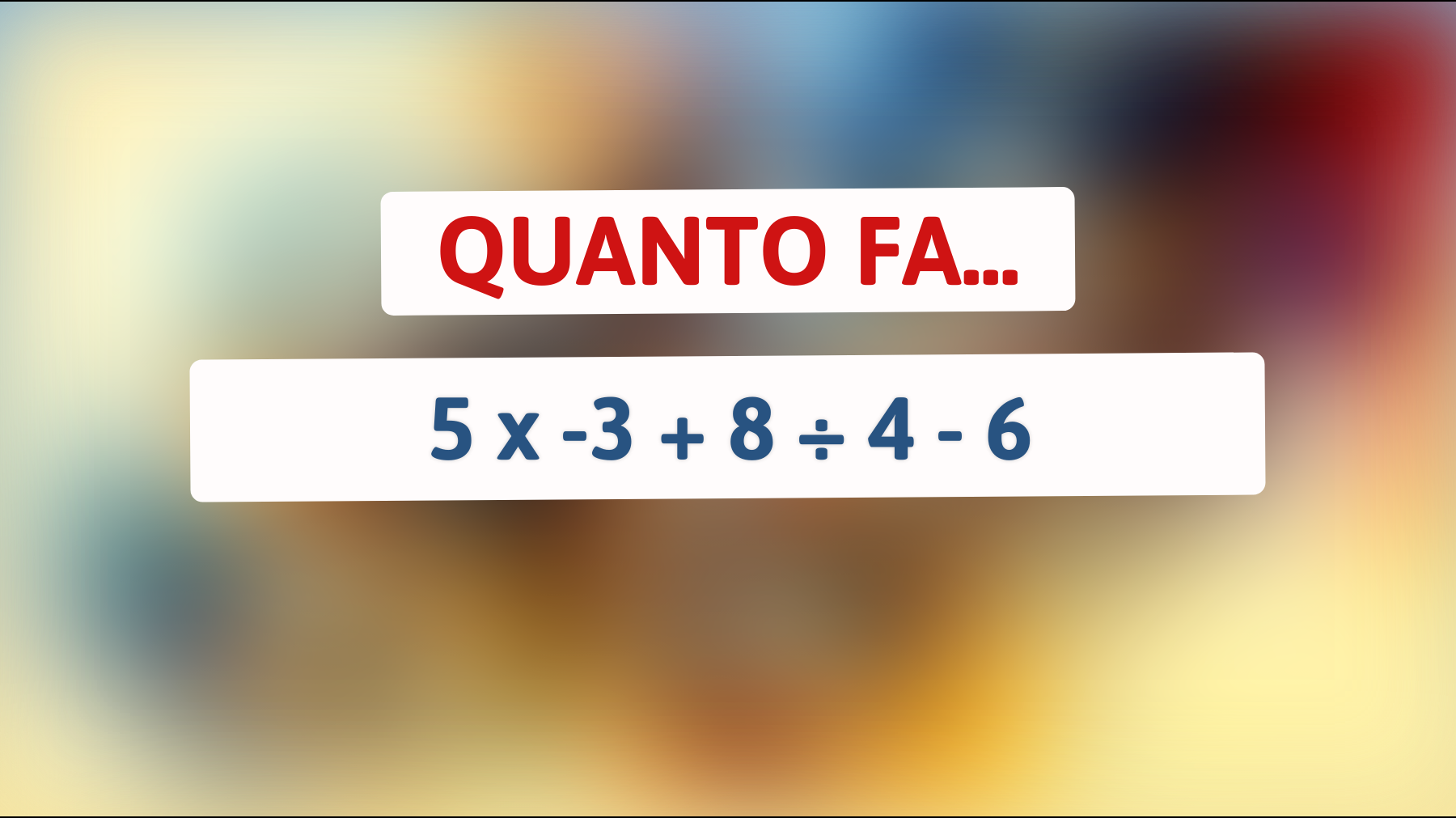 \"Solo il 5% delle persone può risolvere questo indovinello matematico: sei tra loro?\""