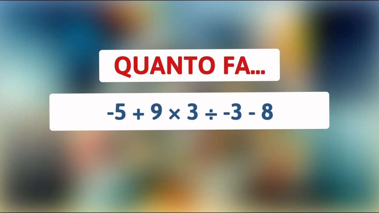 Scopri il rompicapo matematico che solo le menti più brillanti riescono a risolvere al primo tentativo! Sei tra questi geni?"