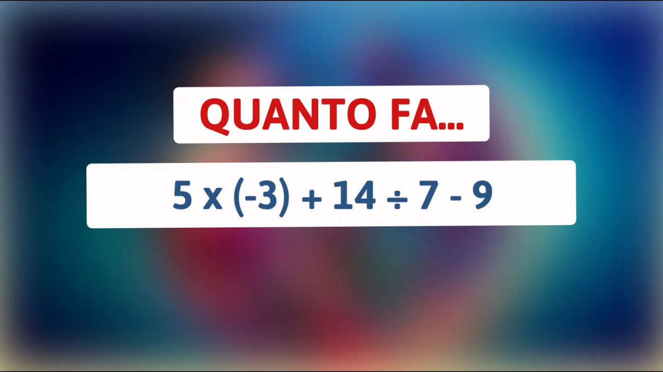 Sfida della settimana: risolvi questo enigma matematico che ha fatto impazzire il web e dimostra di essere un vero genio!"