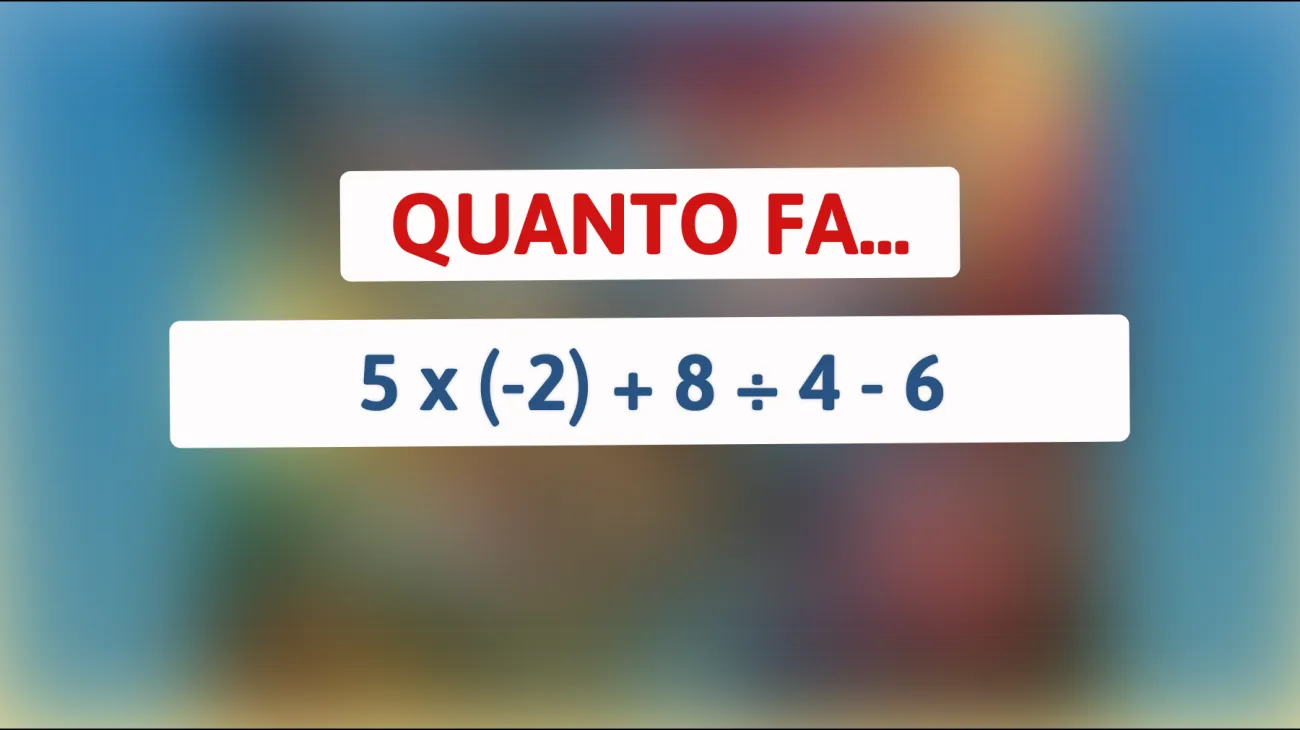 Sfida le tue abilità mentali: Risolvi l'indovinello matematico che solo le menti più brillanti riescono a risolvere! Puoi battere i numeri?"